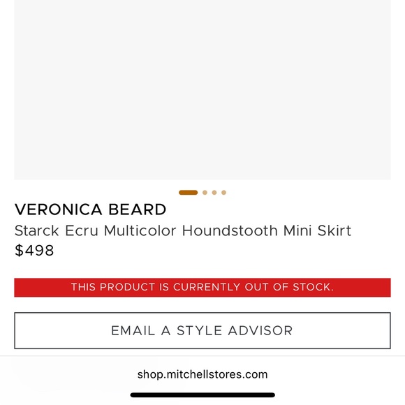 Veronica Beard Brown and White Mini Pencil Skirt - Picture 2 of 6